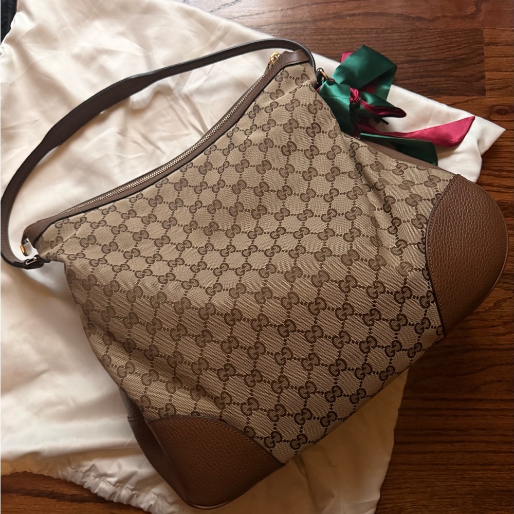 Gucci Bree Large GG Canvas Hobo Bag